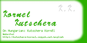 kornel kutschera business card